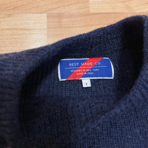 Best Made Co. Guide Sweater - Men's Size Small (100% Wool & Waxed Cotton) - Picture 3 of 12
